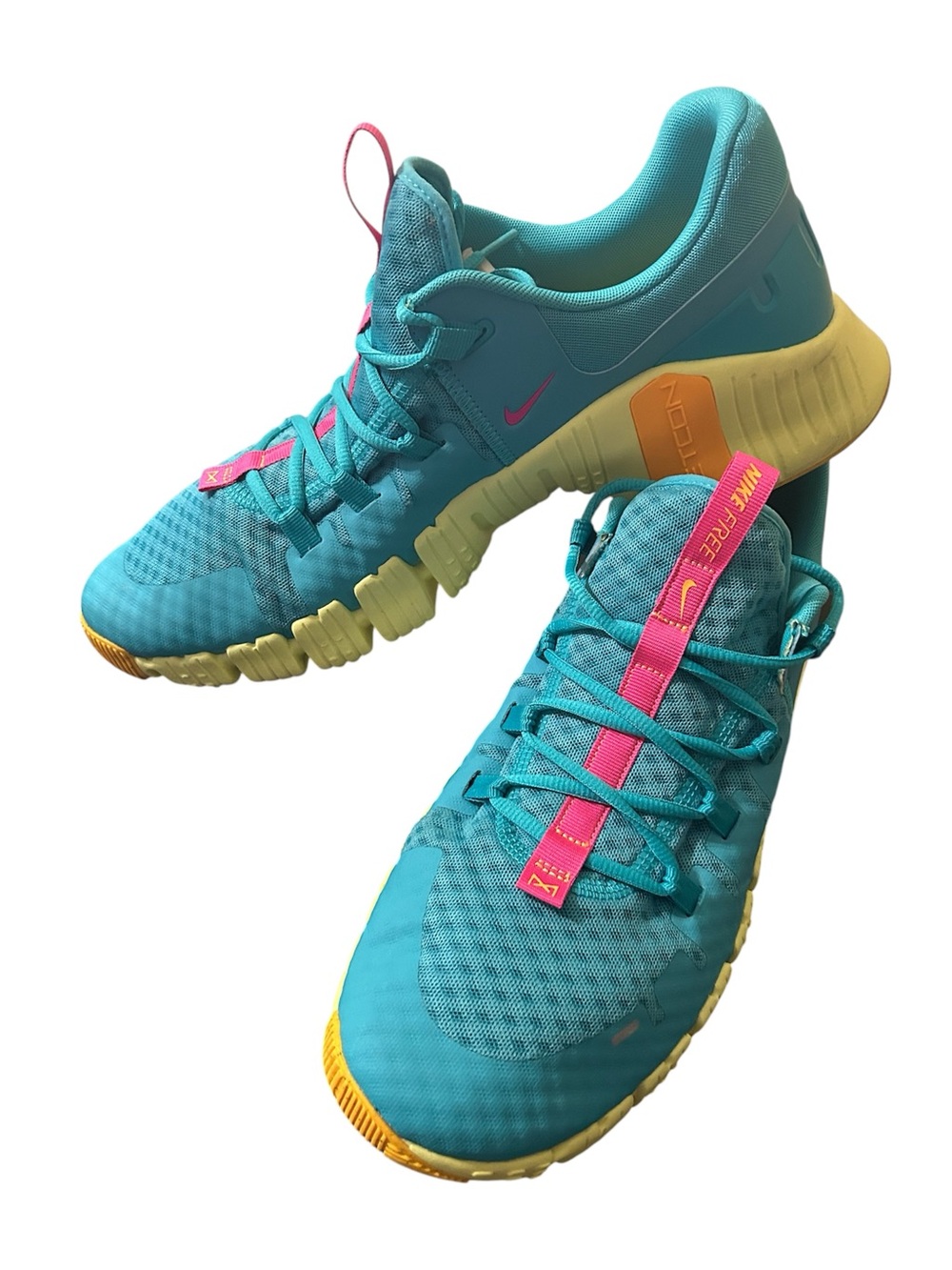 Nike Men’s Athletic Shoes - Teal/Hot Pink/Yellow Size 14